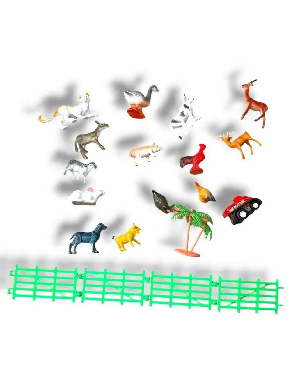 Vintage Realistic Farm Animal Figurines Play Set Plastic GC